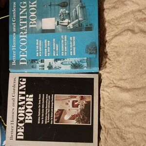 Better Homes & Garden's Decorating Books, set of 2 vintage and very used.